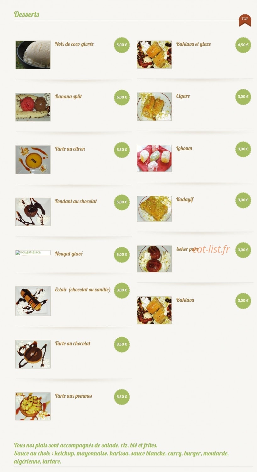 Restaurant de l'angle — carte page 6