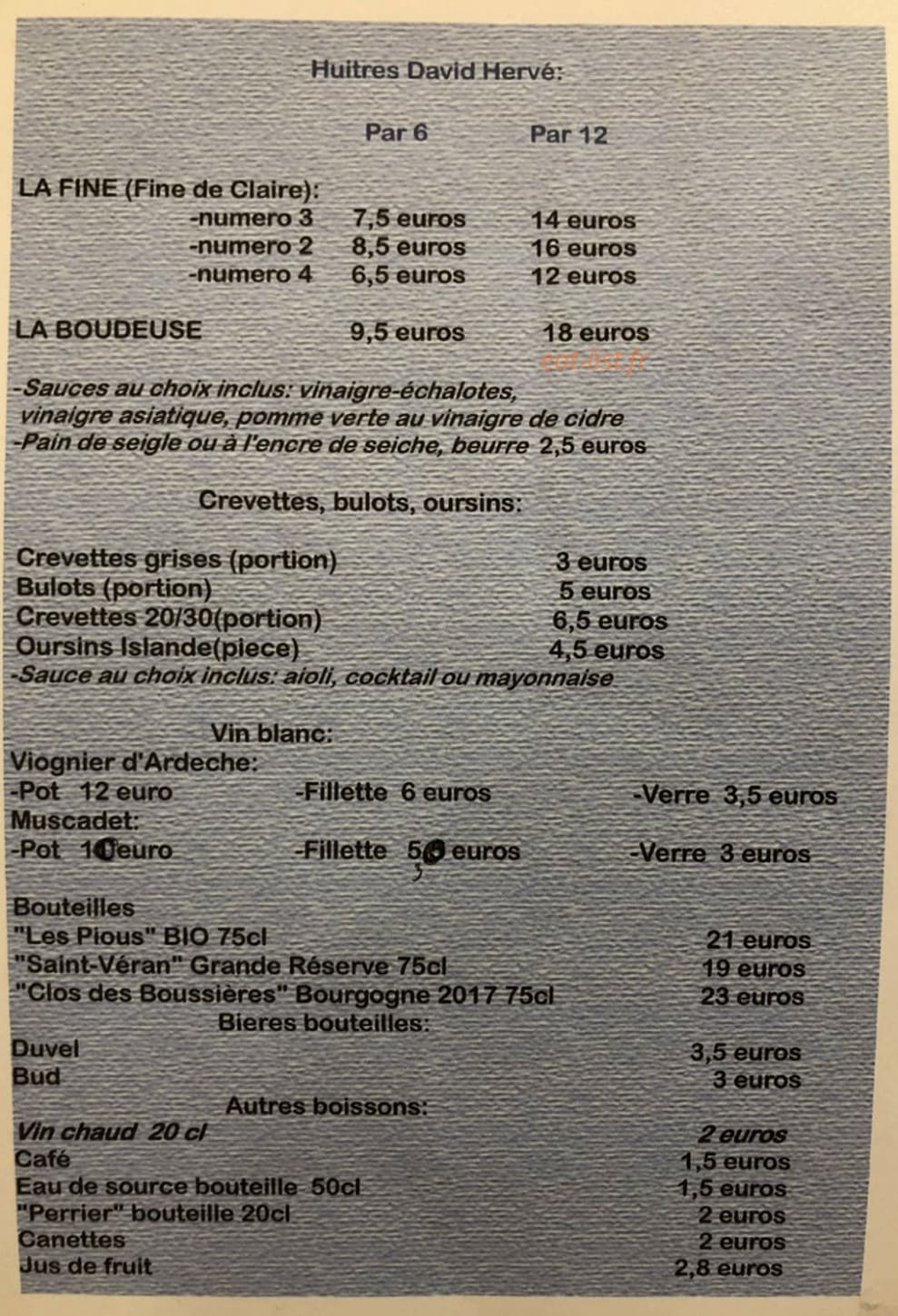 Salade addict — carte page 1