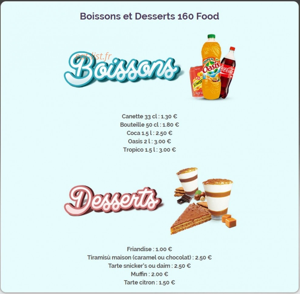 160 food — carte page 9