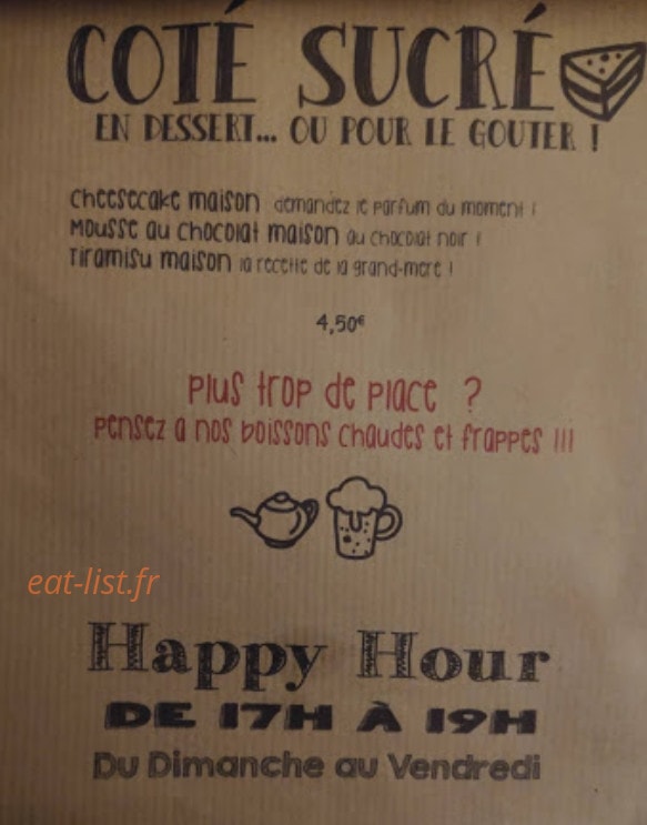 Betty's Bar — carte page 2