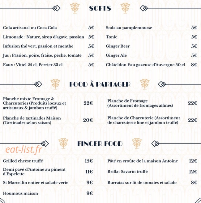 Big Easy — carte page 1