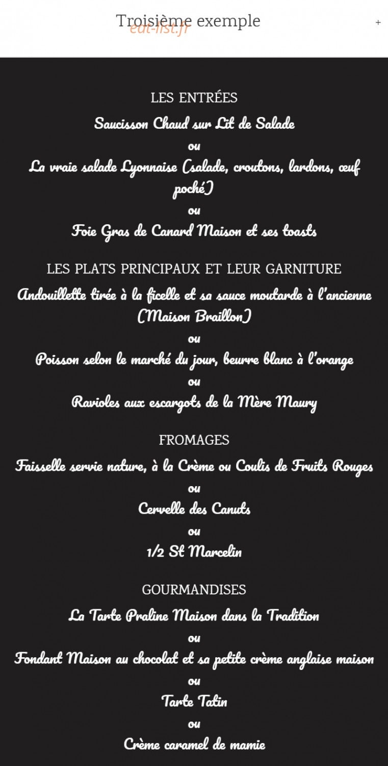 Bouchon les lyonnais — carte page 12