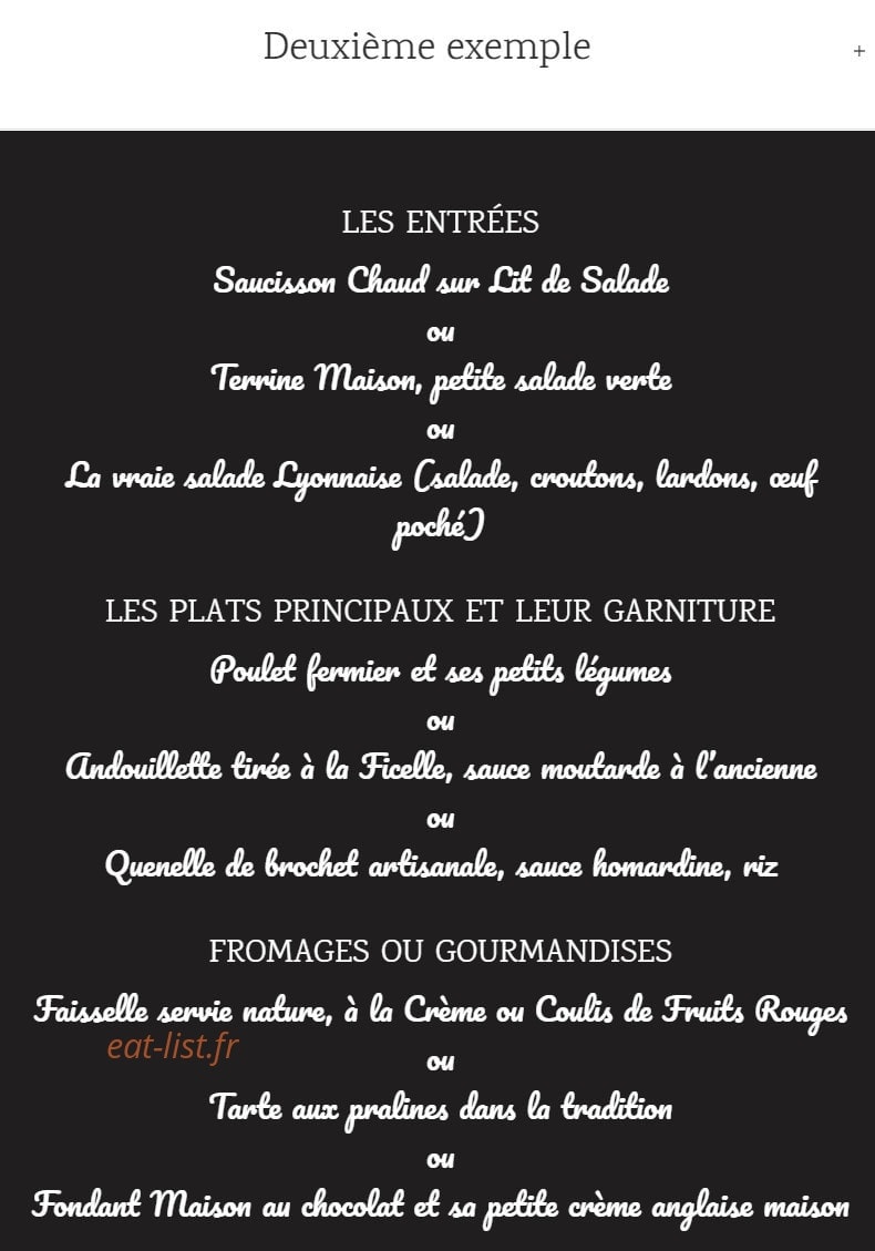 Bouchon les lyonnais — carte page 11