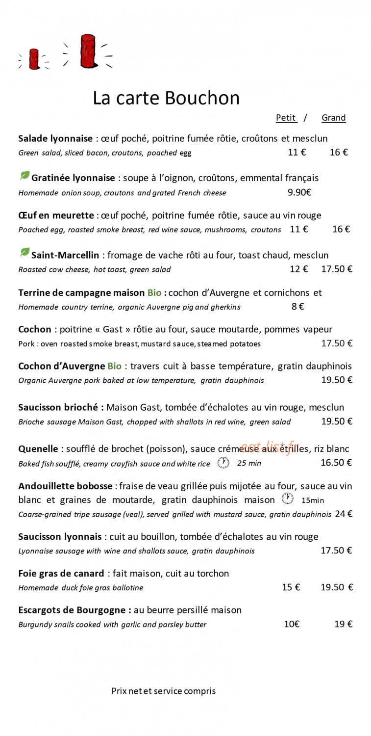 Bouchon Rouge — carte page 2