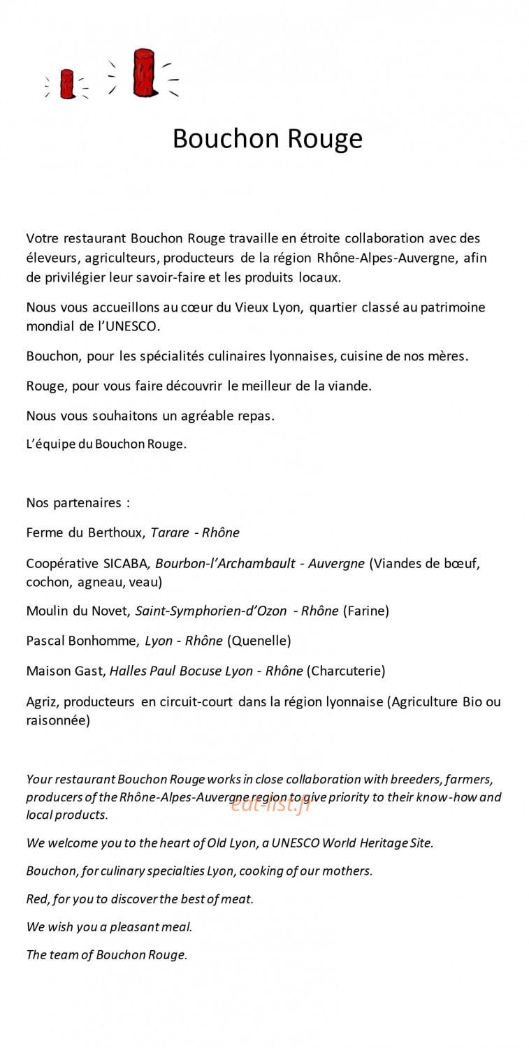 Bouchon Rouge — carte page 1