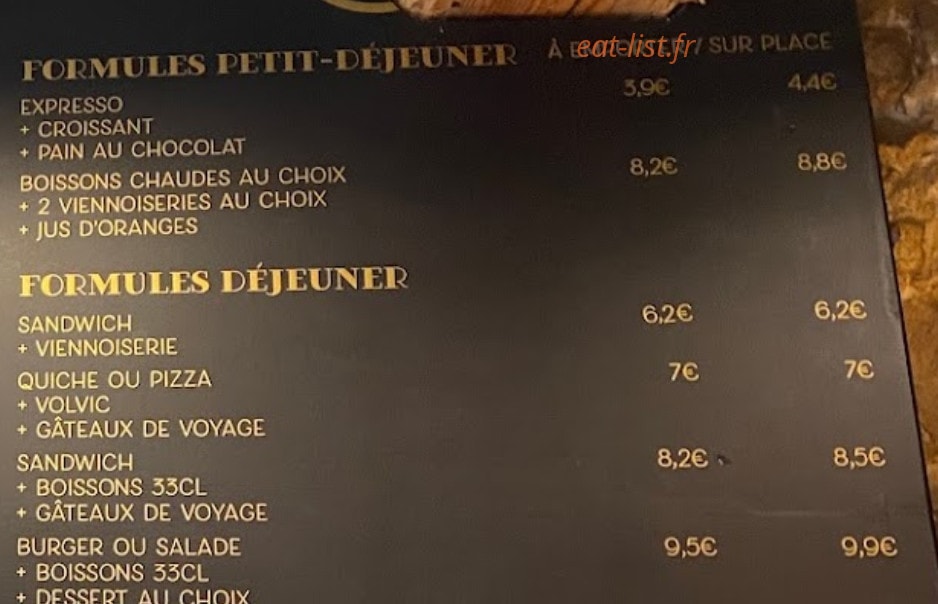 Boulangerie Saint Paul — carte page 2