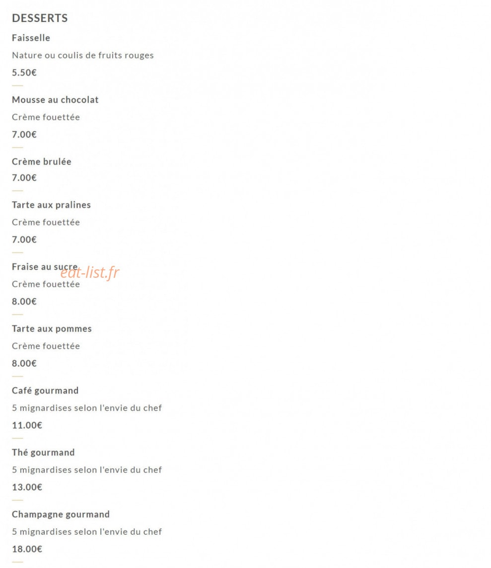 Brasserie Gabriel — carte page 8