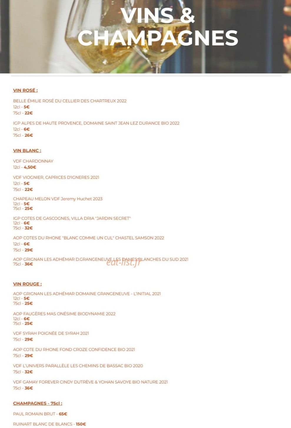 Cactus Bar — carte page 5