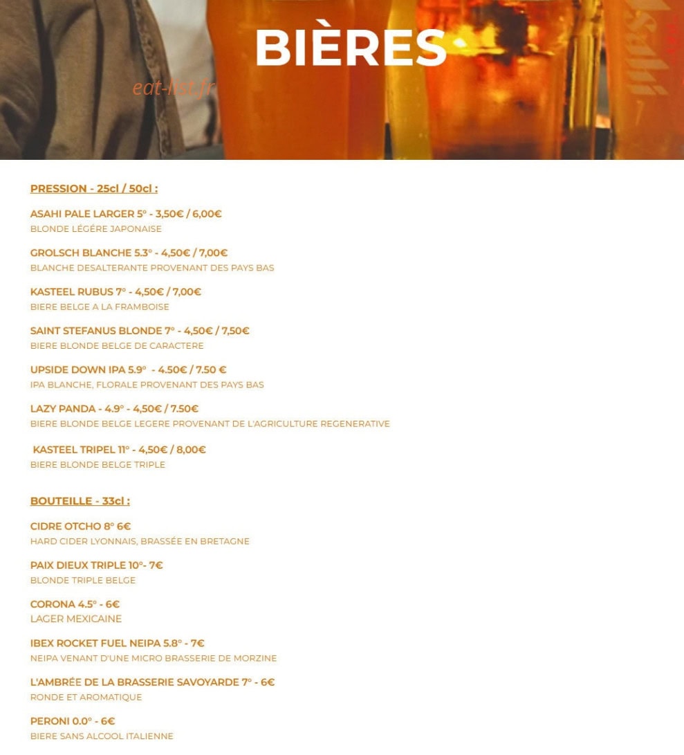 Cactus Bar — carte page 4