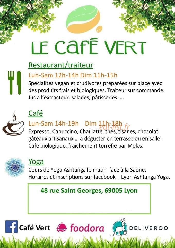 Café Vert — carte page 1