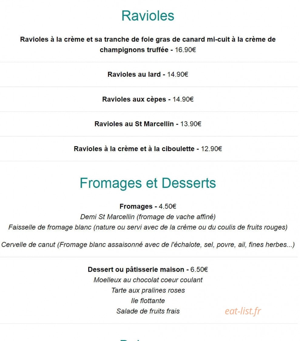 Chez Grand-Mère — carte page 6