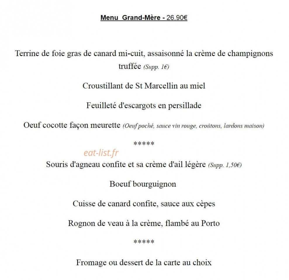 Chez Grand-Mère — carte page 2