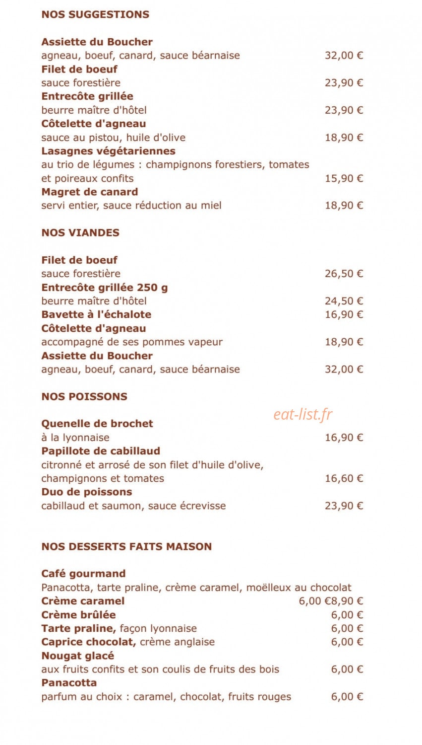 Chez Louise — carte page 9