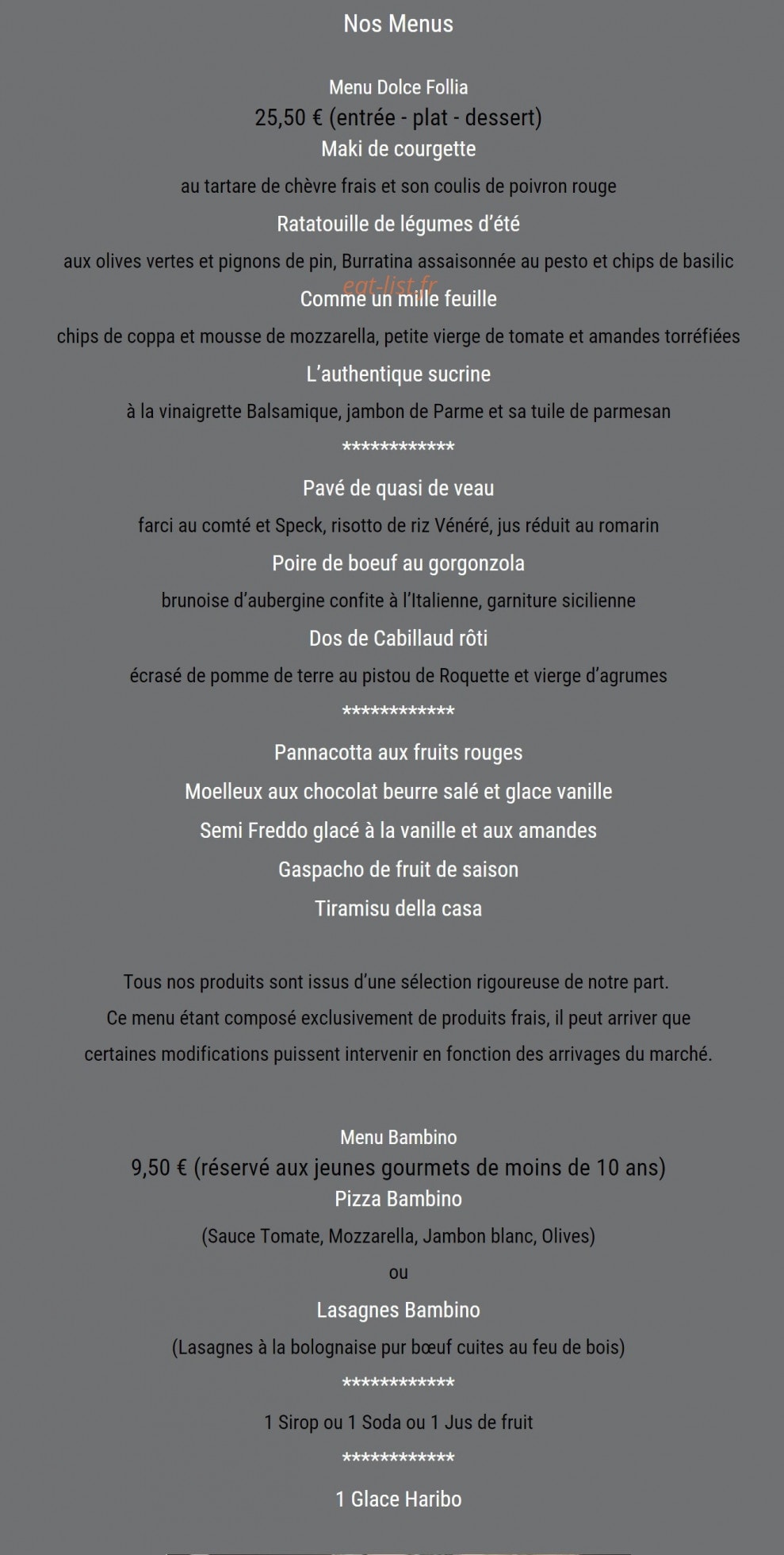 Dolce Follia — carte page 2