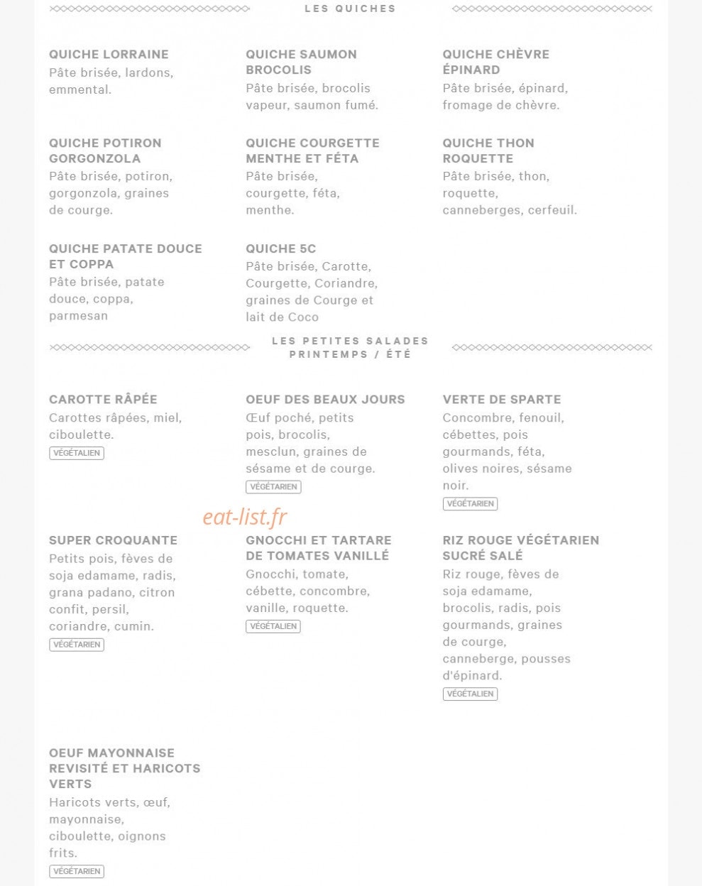 Eric kayser — carte page 2