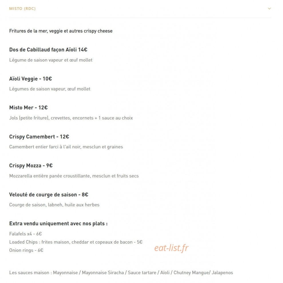 Food Traboule — carte page 9