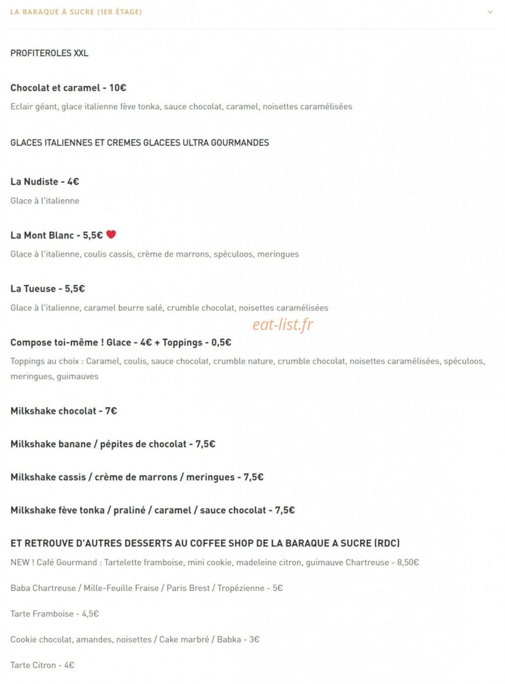 Food Traboule — carte page 6