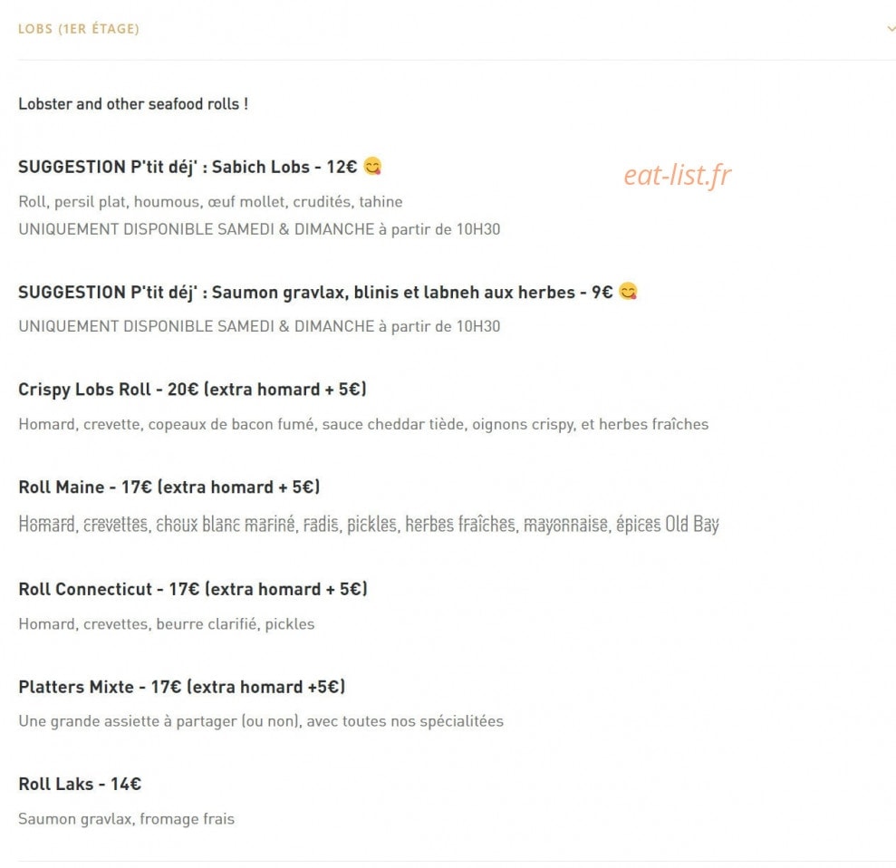 Food Traboule — carte page 7