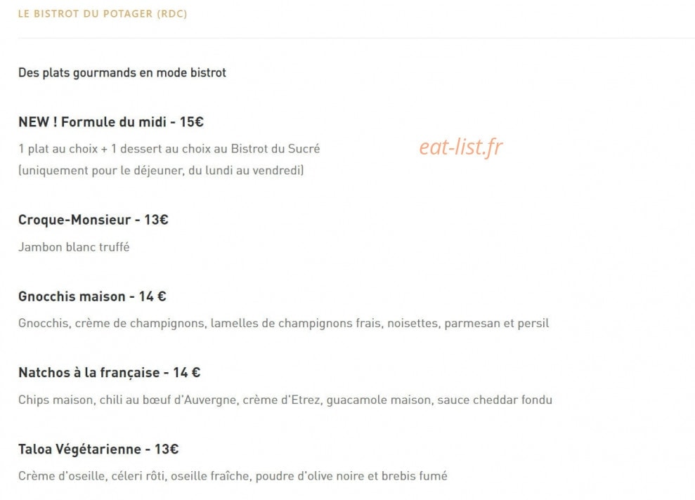 Food Traboule — carte page 10