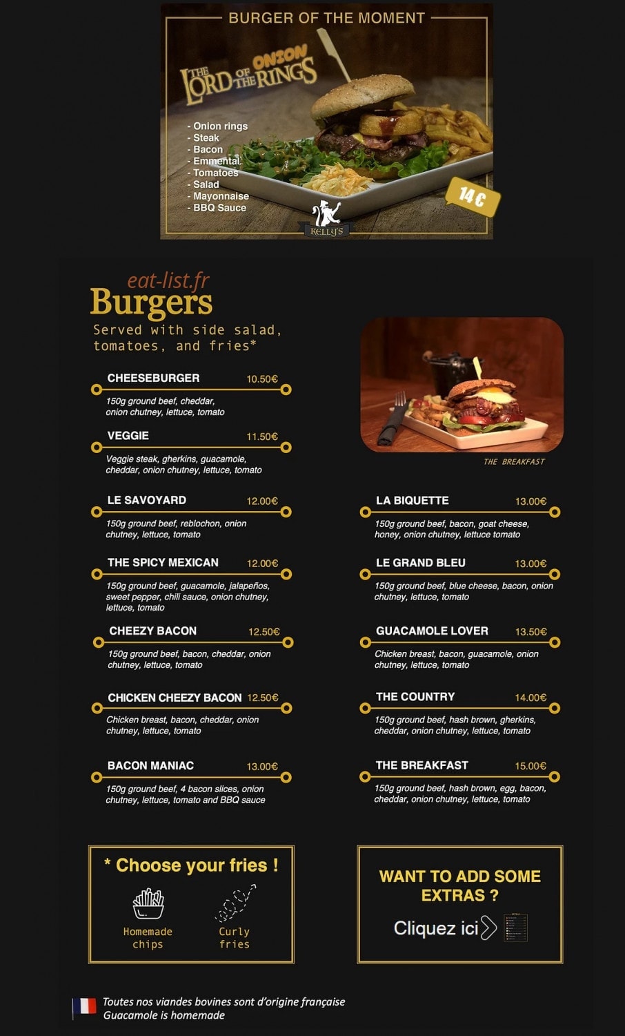 Kelly's Pub — carte page 11