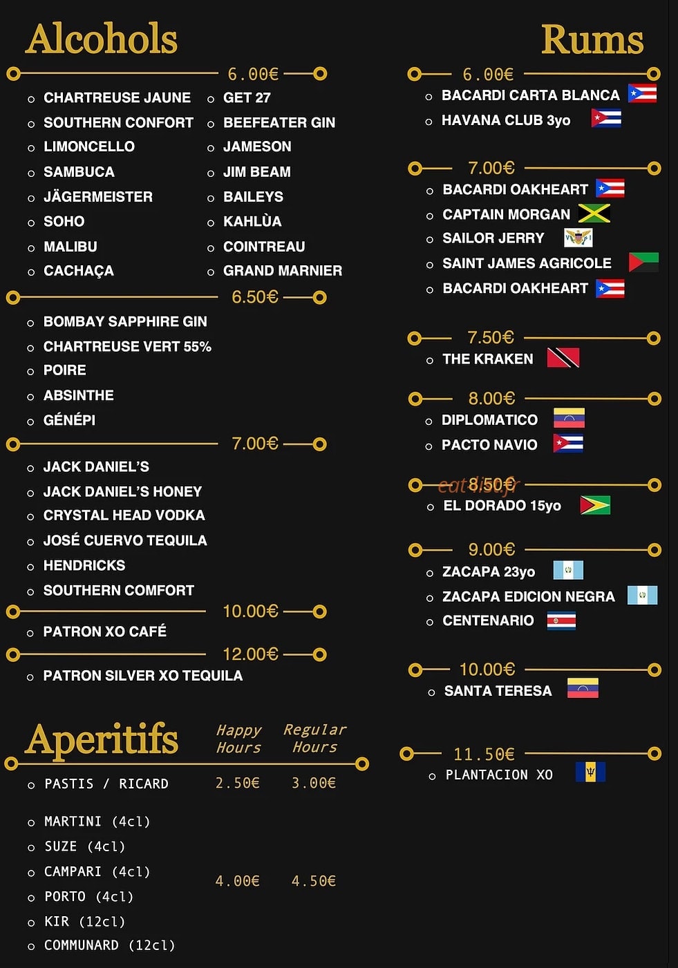 Kelly's Pub — carte page 7