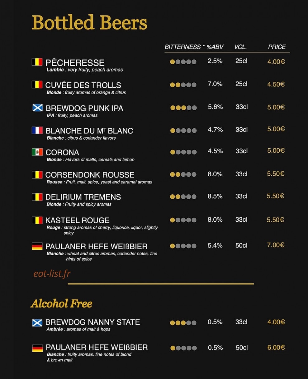 Kelly's Pub — carte page 2