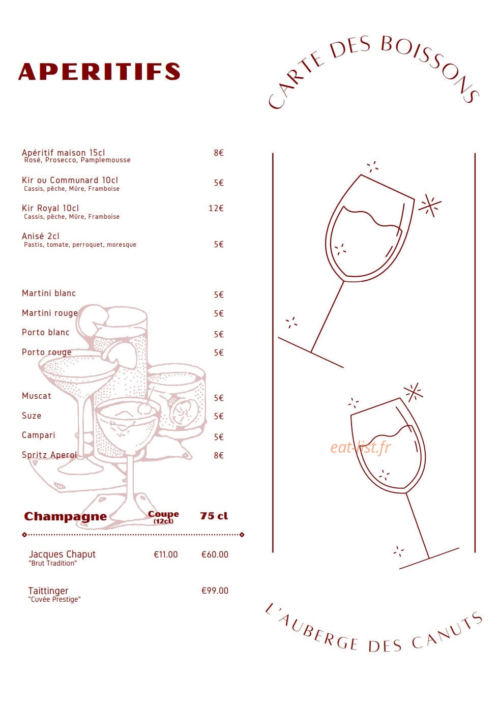 L'Auberge Des Canuts — carte page 6