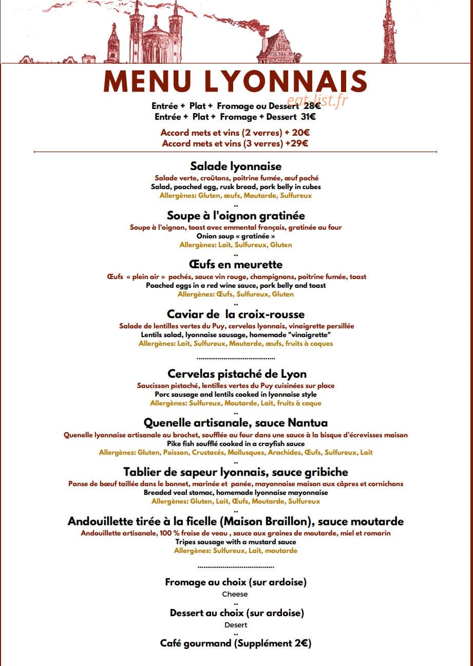 L'Auberge Des Canuts — carte page 4