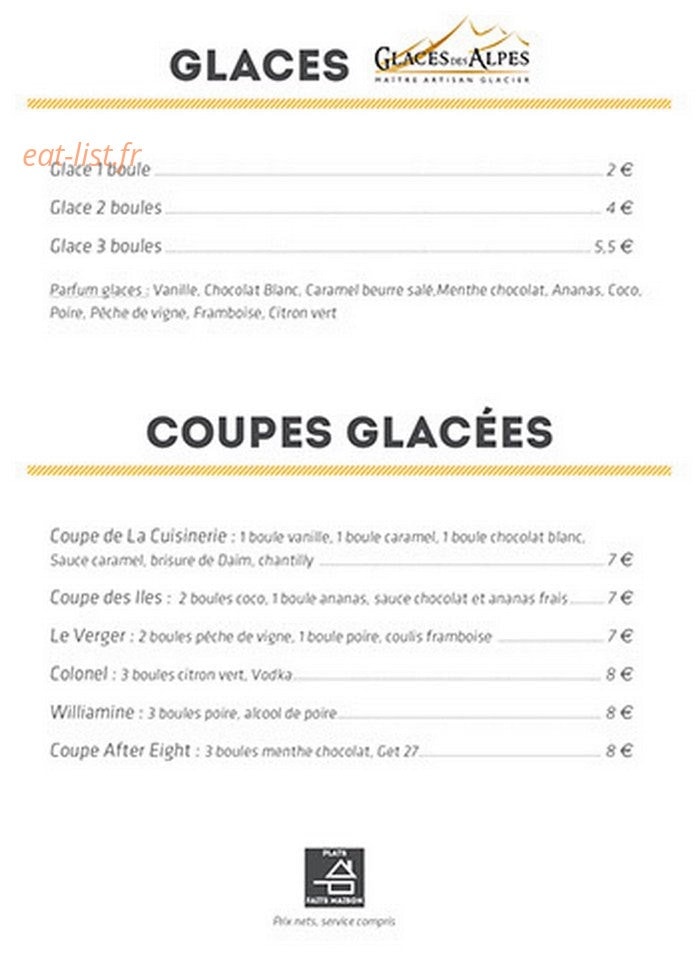 La Cuisinerie — carte page 4