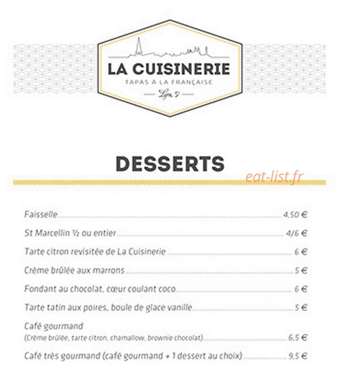 La Cuisinerie — carte page 3
