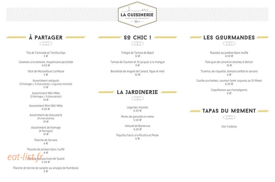 La Cuisinerie — carte page 2