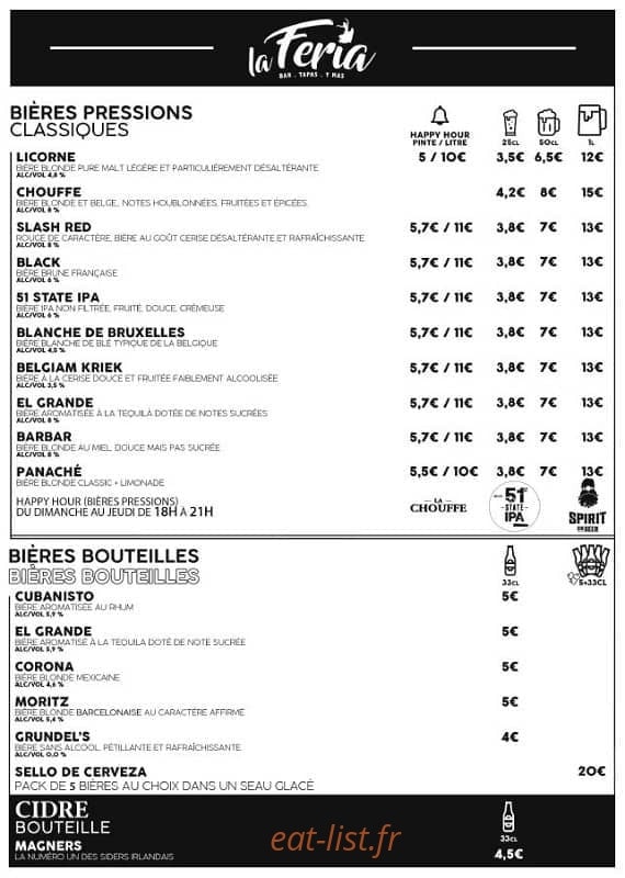 La Feria — carte page 6