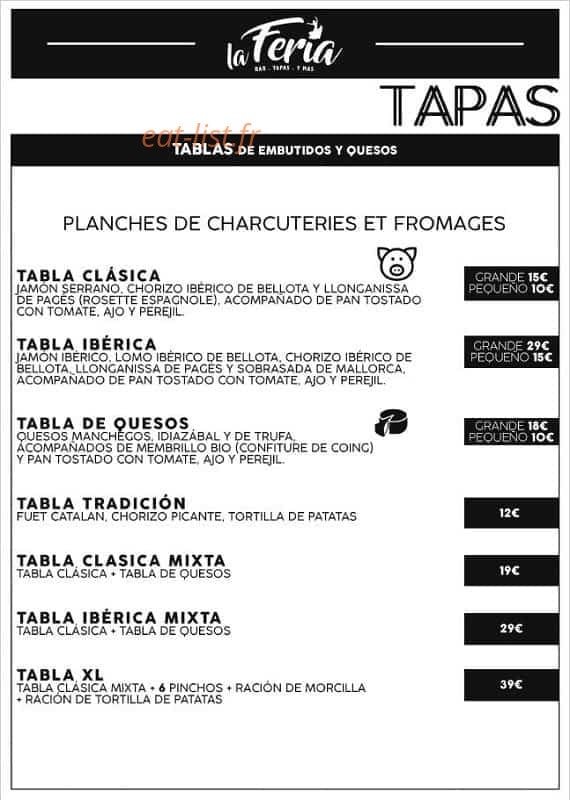 La Feria — carte page 2