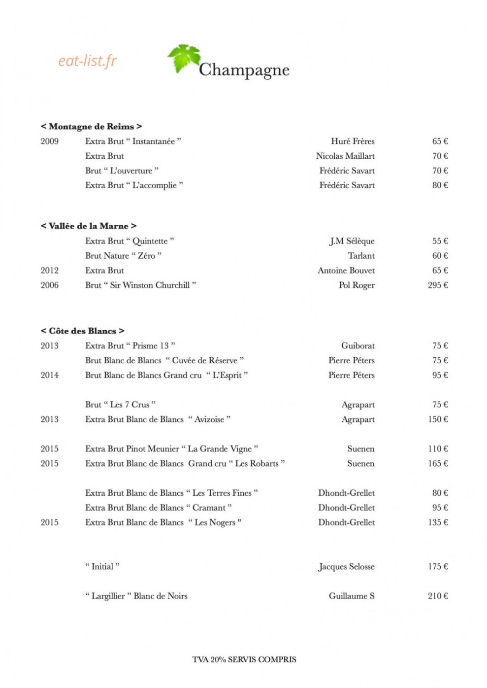 La Sommeliere — carte page 2