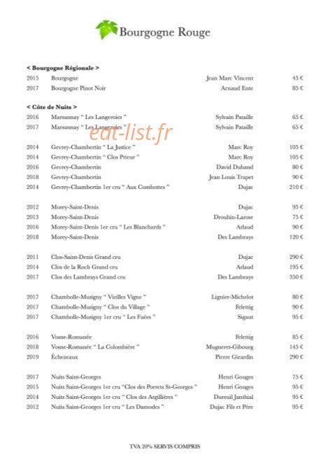 La Sommeliere — carte page 7