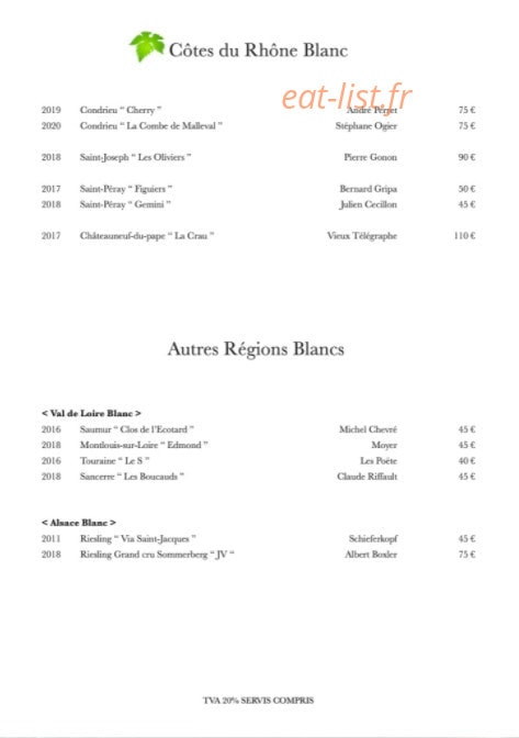 La Sommeliere — carte page 6
