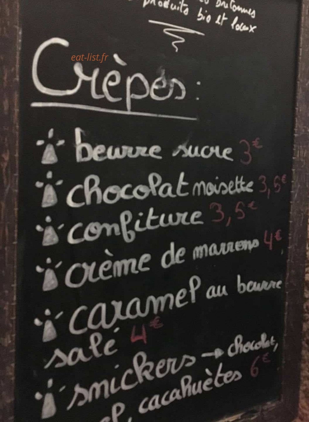 Le Bar Bu — carte page 1