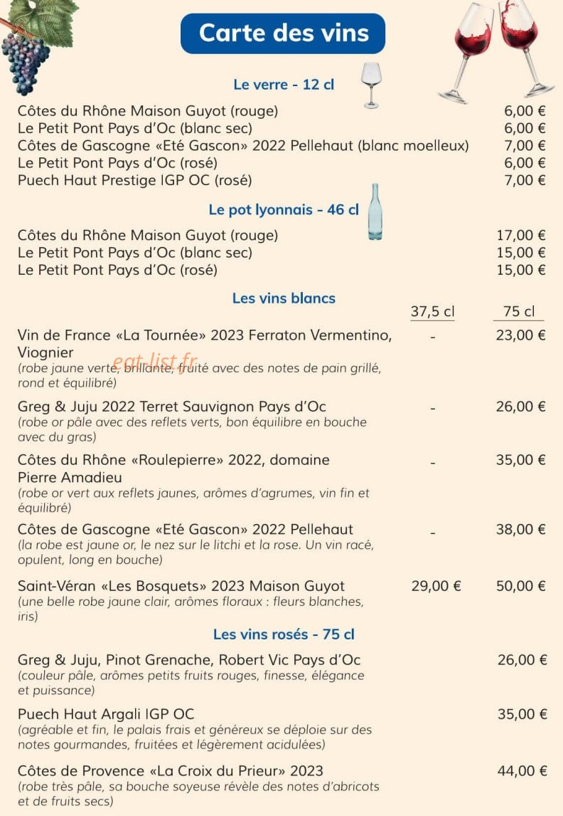 Le Bouche à Oreille — carte page 6