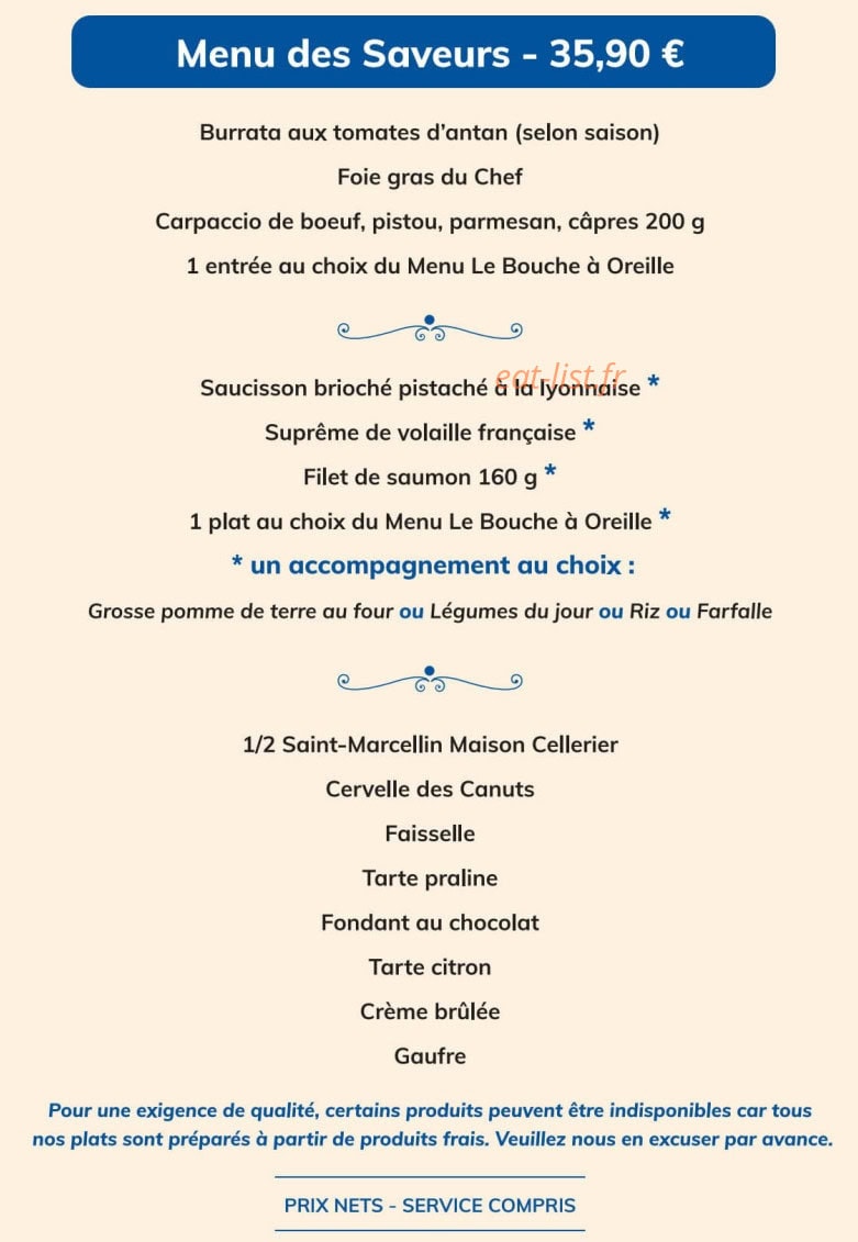 Le Bouche à Oreille — carte page 2