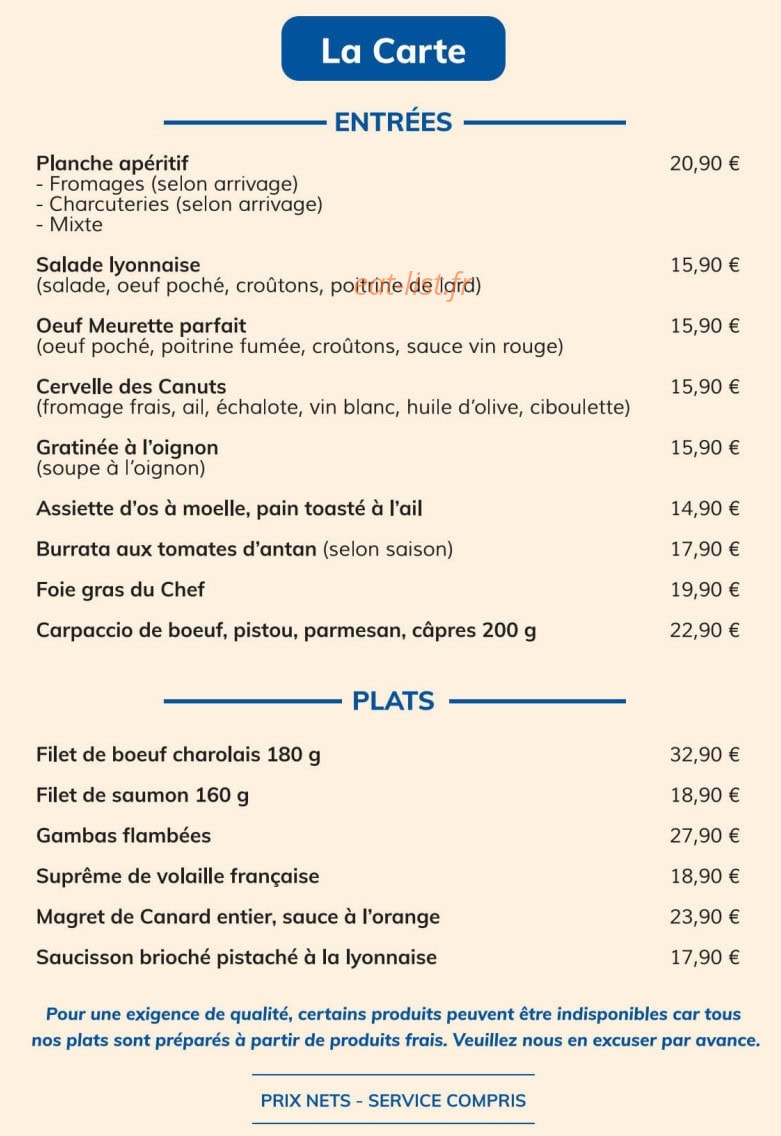 Le Bouche à Oreille — carte page 4