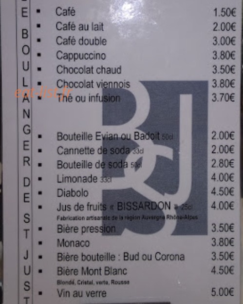 Le boulanger de saint-just — carte page 1