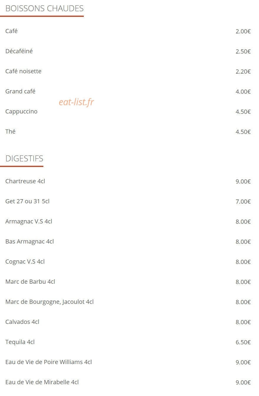 Le Comptoir Du Boeuf — carte page 11