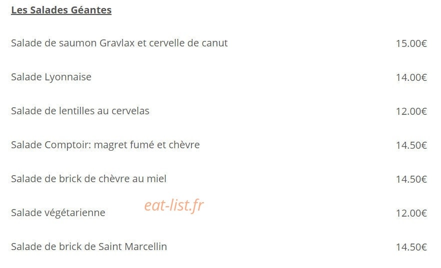 Le Comptoir Du Boeuf — carte page 2