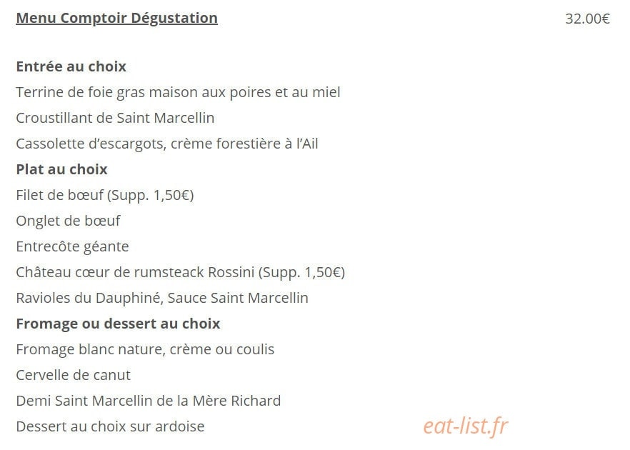 Le Comptoir Du Boeuf — carte page 7