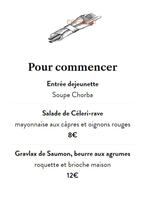Le Comptoir Phénix — carte page 1