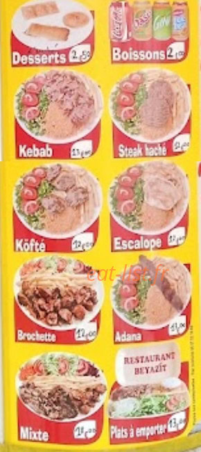Le kebab du vieux — carte page 1