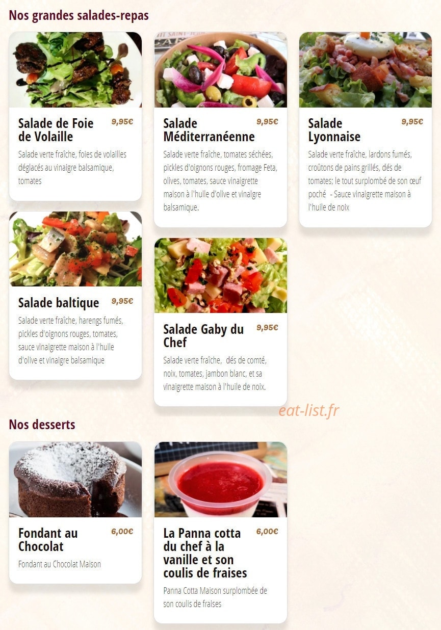 Le petit glouton — carte page 1