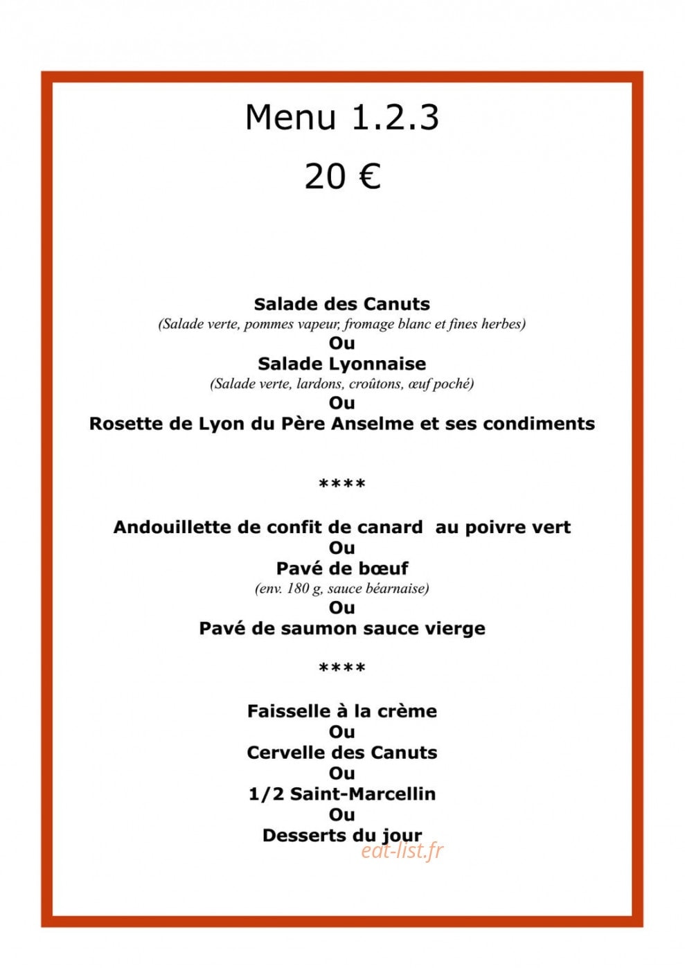 Le un deux trois — carte page 2
