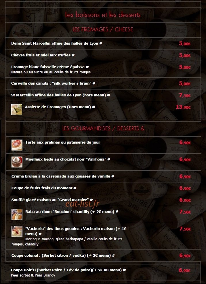 Les Fines Gueules — carte page 3