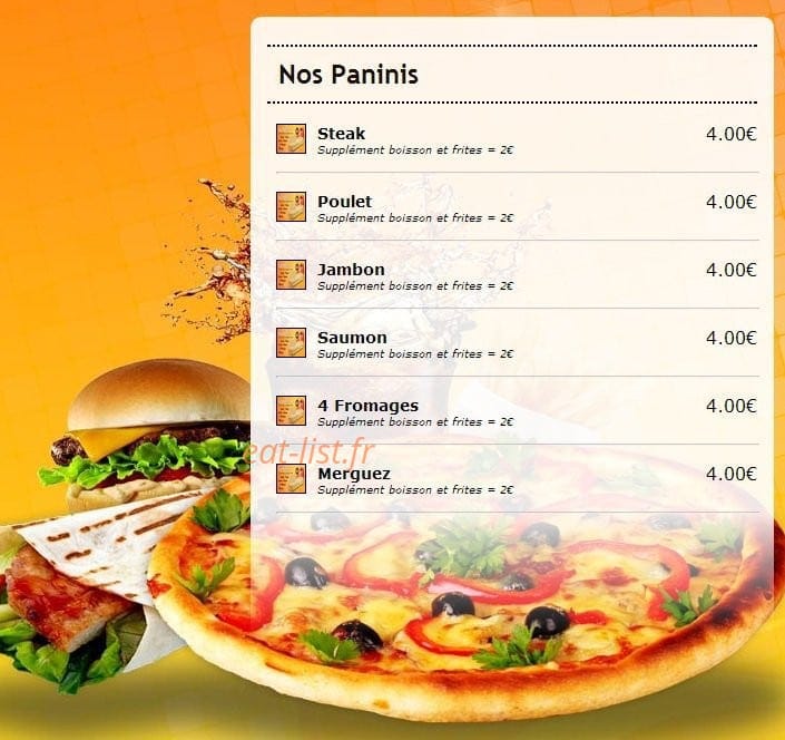 Speed'za — carte page 8